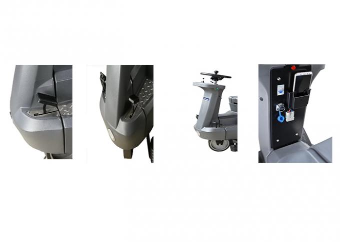 Flughafen-Boden-Wäscher-Trockner-Maschine, batteriebetriebene Vorfahrt auf Boden-Kehrmaschine 0