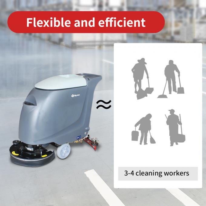Wieder aufladbarer industrieller Weg hinter Boden-Wäscher-Maschine für waschende Böden 2