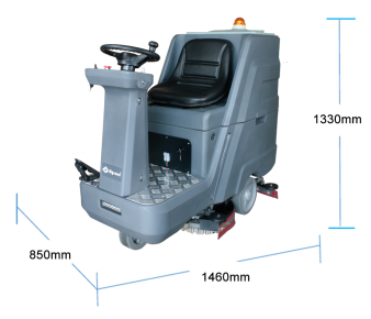 D8PRO Ultra Ride On Floor Scrubber Trockner für die Arbeit in großen Industriegebieten. 1